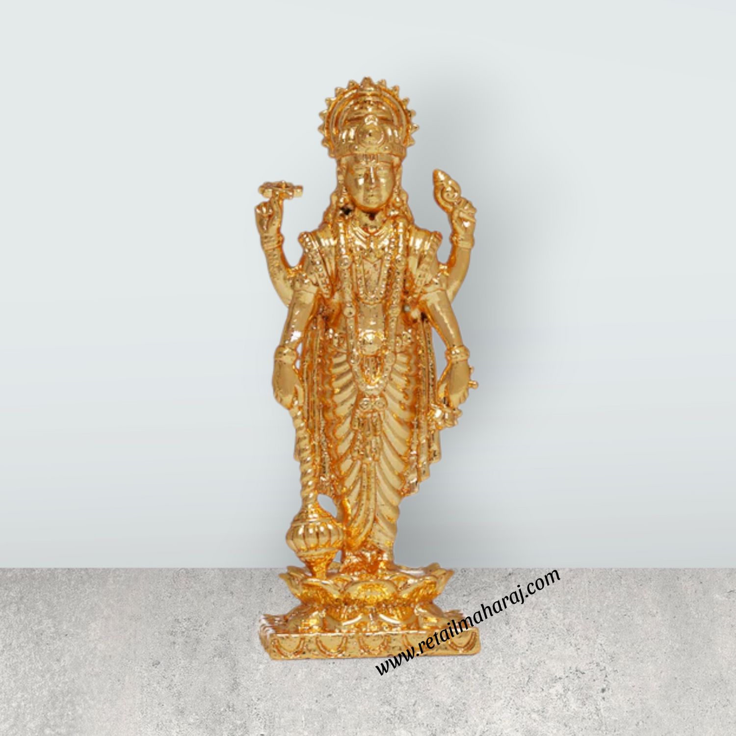 Sathya Narayana Idol - 2.75 Inches | Copper Idol/ Narayana Statue for Pooja - Retail Maharaj