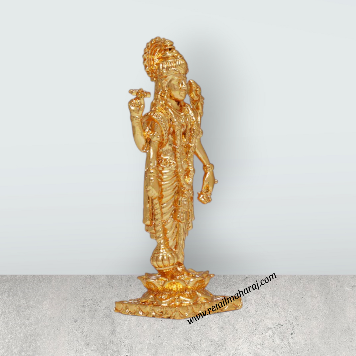 Sathya Narayana Idol - 2.75 Inches | Copper Idol/ Narayana Statue for Pooja - Retail Maharaj
