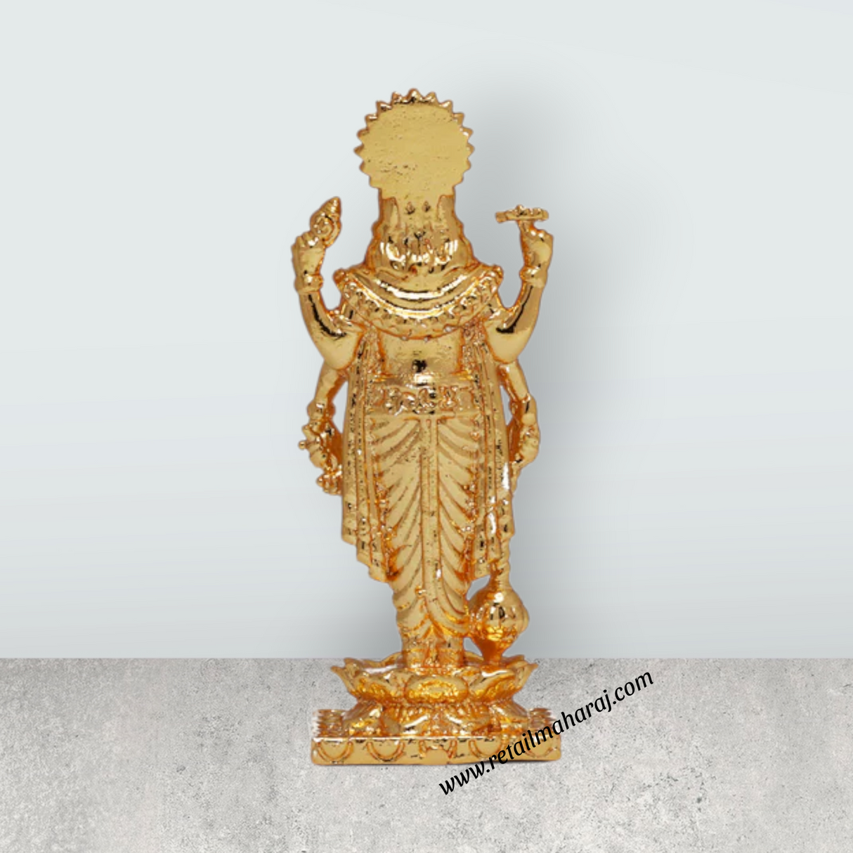 Sathya Narayana Idol - 2.75 Inches | Copper Idol/ Narayana Statue for Pooja - Retail Maharaj