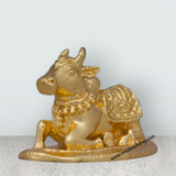 Nandi Statue – 1 x 1.5 Inches Copper Idol Gold Polish Nandi Idol for Pooja - Retail Maharaj