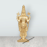 Balaji Murti – 2.5 x 1.5 Inches Copper Idol Gold Polish Standing Balaji Statue for Pooja - Retail Maharaj