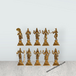 Dasavatharam Set - 9.5 Inches | Brass Idol/ Vishnu Avatar for Pooja/ 17.260 Kgs Approx - Retail Maharaj