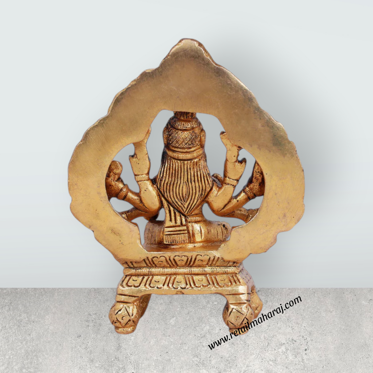 Varahi Amman Statue - 4.5 Inches | Varahi Idol/ Antique Brass Statue/ Varahi with Arch Idol for Pooja - Retail Maharaj