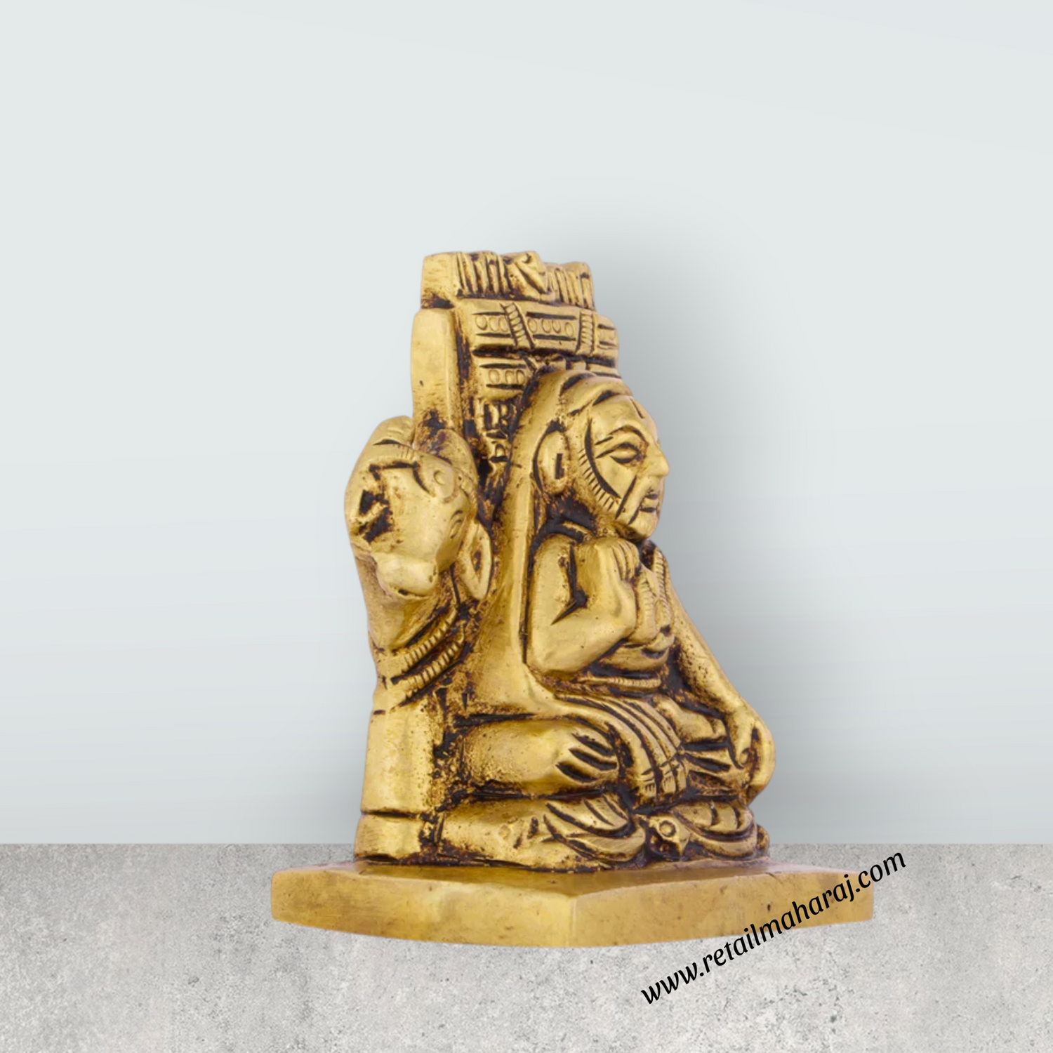 Raghavendra Swamy Idol - 2.5 x 2.25 Inches | Brass Statue/ Raghavendra Statue for Pooja - Retail Maharaj
