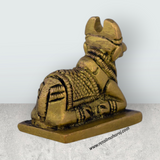 Nandi Statue With Base - 2 X 2 Inches | Antique Brass Idol/ Nandhi Statue/ Nandi Murti For Spiritual Vibes - Retail Maharaj