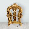 Ram Darbar Murti with Arch - 4 x 2.5 Inches | Antique Brass Idol/ Ram Darbar Idol for Pooja/ 310 Gms Approx - Retail Maharaj