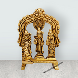 Ram Darbar Murti with Arch - 4 x 2.5 Inches | Antique Brass Idol/ Ram Darbar Idol for Pooja/ 310 Gms Approx - Retail Maharaj