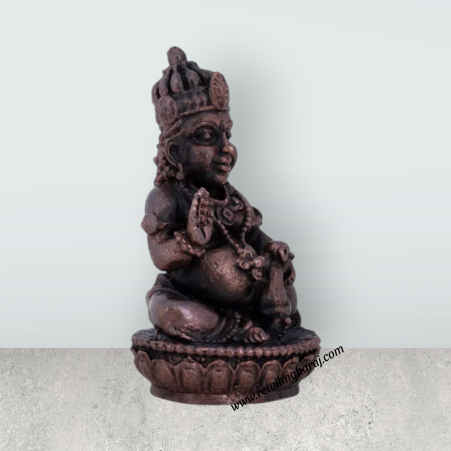 Kubera Statue – 2 x 1.5 Inches Copper Idol - Retail Maharaj
