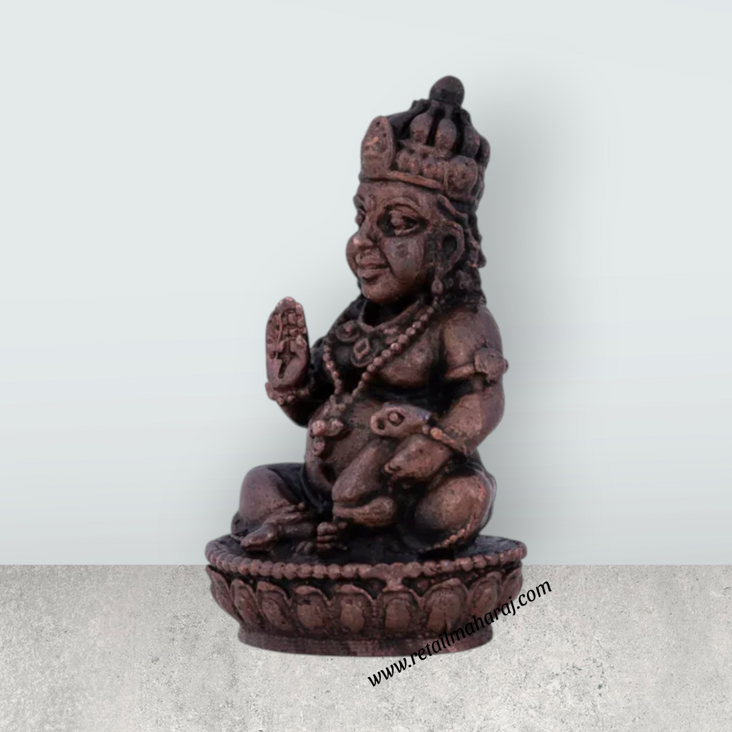 Kubera Statue – 2 x 1.5 Inches Copper Idol - Retail Maharaj