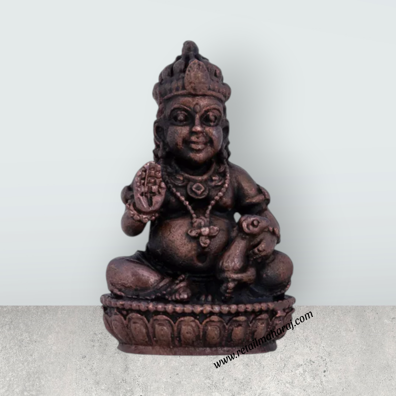 Kubera Statue – 2 x 1.5 Inches Copper Idol - Retail Maharaj