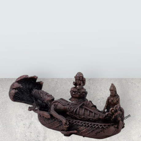 Sri Ranganathar with Lakshmi Statue - 1 x 2.75 Inches | Copper Idol for Pooja/ 65 Gms Approx - Retail Maharaj