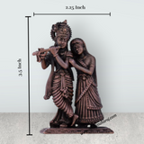 Radha Krishna Murti – 3.5 x 2.5 Inches Copper Idol - Retail Maharaj