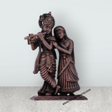 Radha Krishna Murti – 3.5 x 2.5 Inches Copper Idol - Retail Maharaj