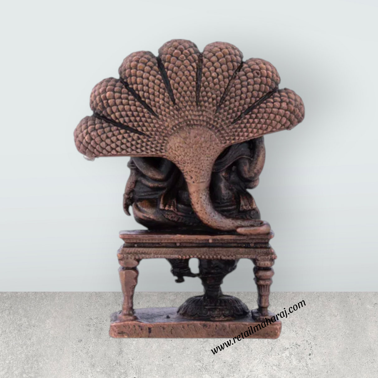 Lakshmi Narasimha Swamy Statue - 2.5 x 1.75 Inches | Copper Idol/ Lakshmi Narasimha Murti/ 105 Gms Approx - Retail Maharaj