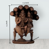 Lakshmi Narasimha Swamy Statue - 2.5 x 1.75 Inches | Copper Idol/ Lakshmi Narasimha Murti/ 105 Gms Approx - Retail Maharaj
