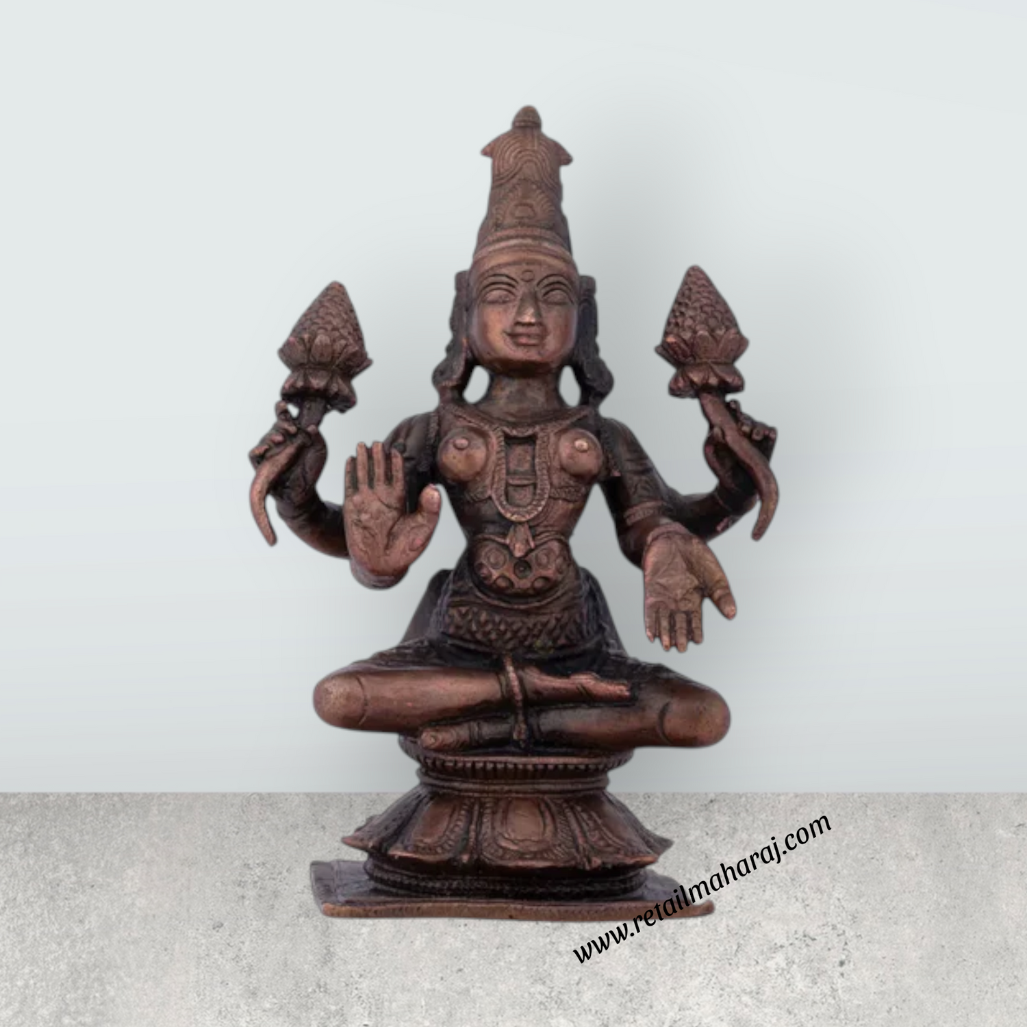 Laxmi Devi Statue – 5 x 3 Inches Copper Idol - Retail Maharaj