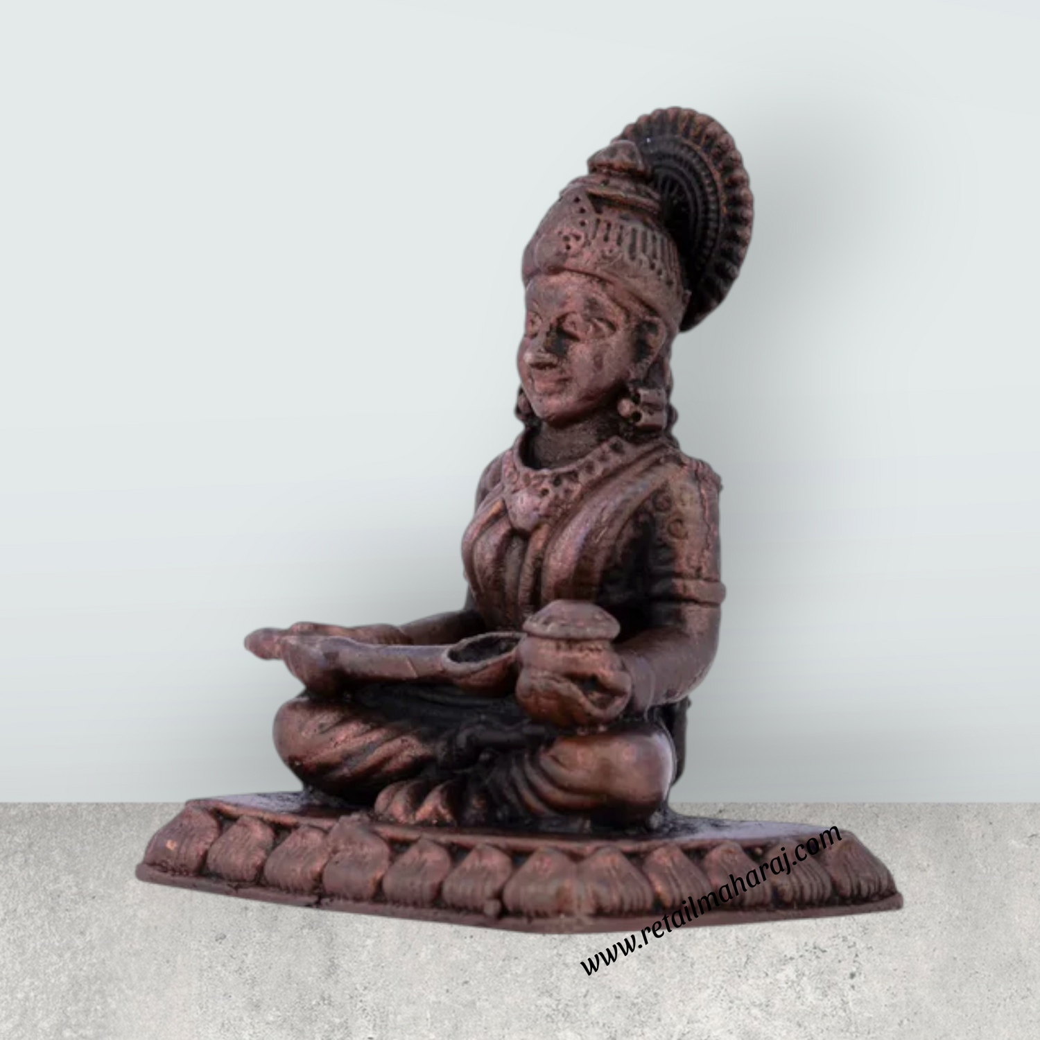Annapurna Devi Murti – 1.5 x 1 Inches Copper Idol - Retail Maharaj