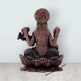 Saraswati Devi Statue – 2.5 x 2 Inches Saraswati Statue Sitting on Lotus Copper Idol for Pooja - Retail Maharaj
