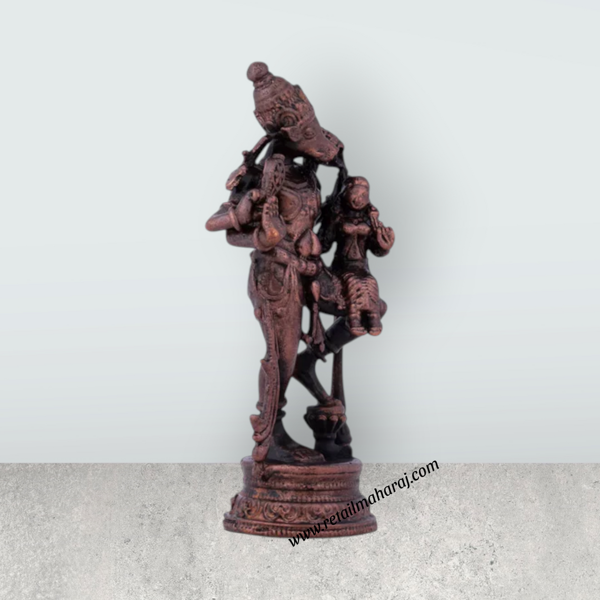 Varaha Lakshmi - 7.5 x 3.25 Inches | Copper Idol/ Standing Lakshmi Varahar Idol for Pooja/ 70 Gms Approx - Retail Maharaj
