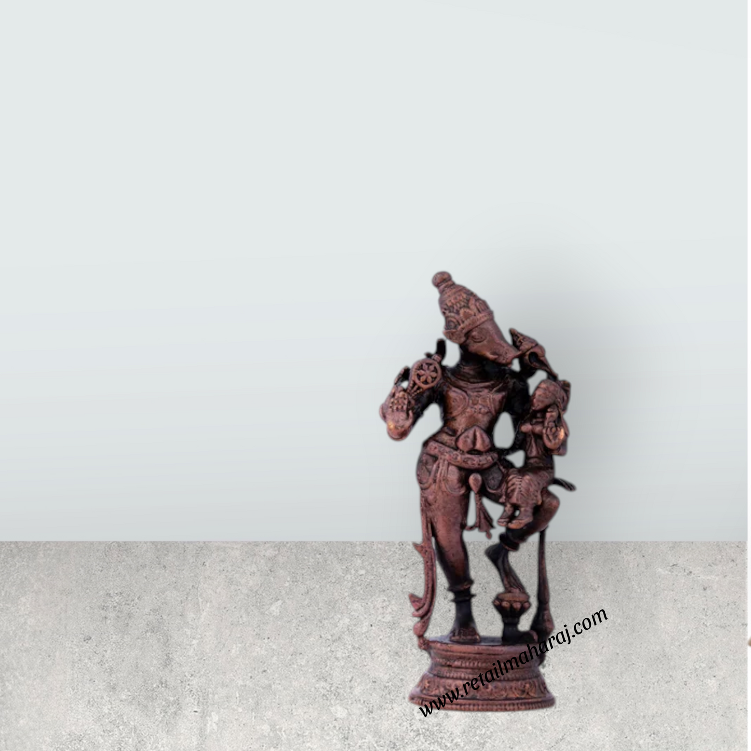 Varaha Lakshmi - 7.5 x 3.25 Inches | Copper Idol/ Standing Lakshmi Varahar Idol for Pooja/ 70 Gms Approx - Retail Maharaj