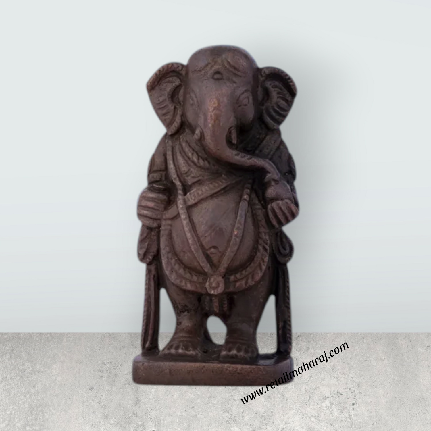 Ganesh Murti – 2.5 x 1 Inches Copper Idol Standing Ganesh for Pooja - Retail Maharaj