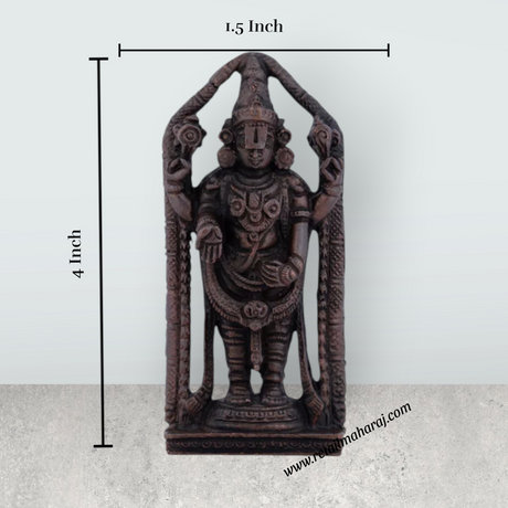 Balaji Murti – 4 x 1.5 Inches Copper Idol Balaji Idol for Pooja - Retail Maharaj