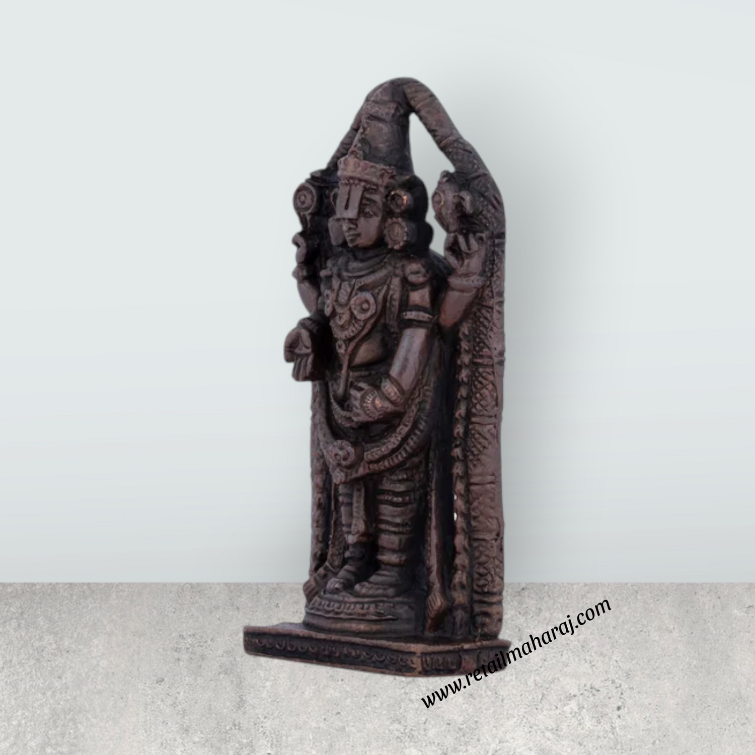 Balaji Murti – 4 x 1.5 Inches Copper Idol Balaji Idol for Pooja - Retail Maharaj