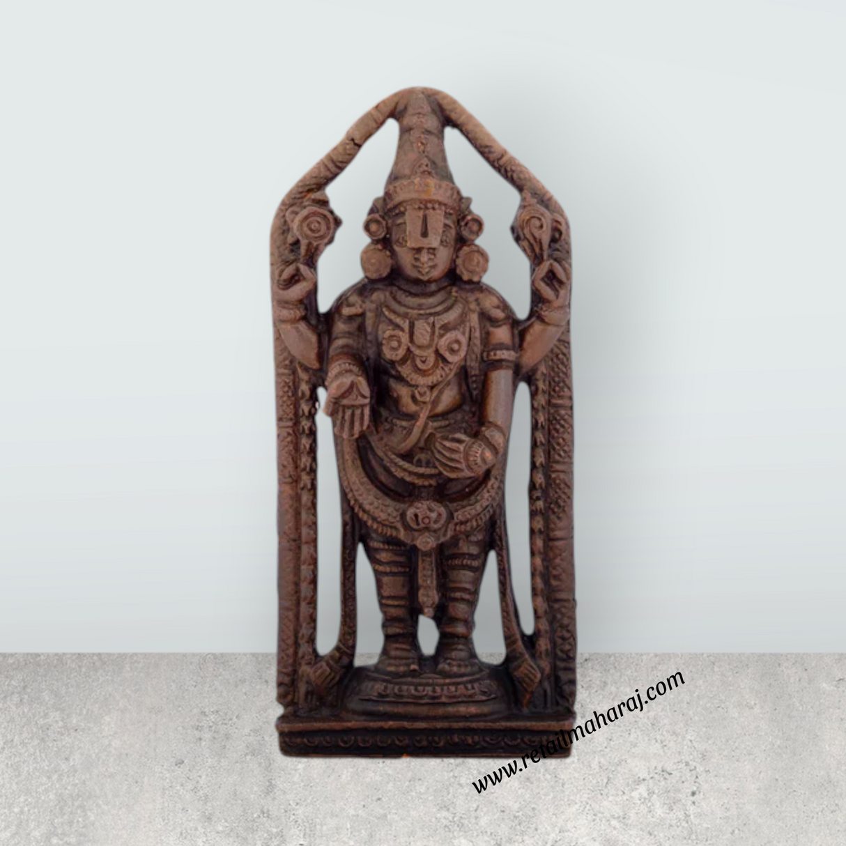 Balaji Murti – 4 x 1.5 Inches Copper Idol Balaji Idol for Pooja - Retail Maharaj