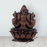 Ganesh Murti – 2.5 x 1.5 Inches Copper Idol Ganesh Statue Sitting on Lotus for Pooja - Retail Maharaj