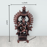 Krishnan Statue With Arch – 3 x 1.5 Inches Copper Idol Venugopal Idol for Pooja - Retail Maharaj