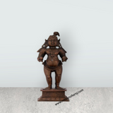 Krishnan Statue – 4.5 x 2 Inches Copper Idol Krishna Statue Standing with Laddu Idol for Pooja - Retail Maharaj