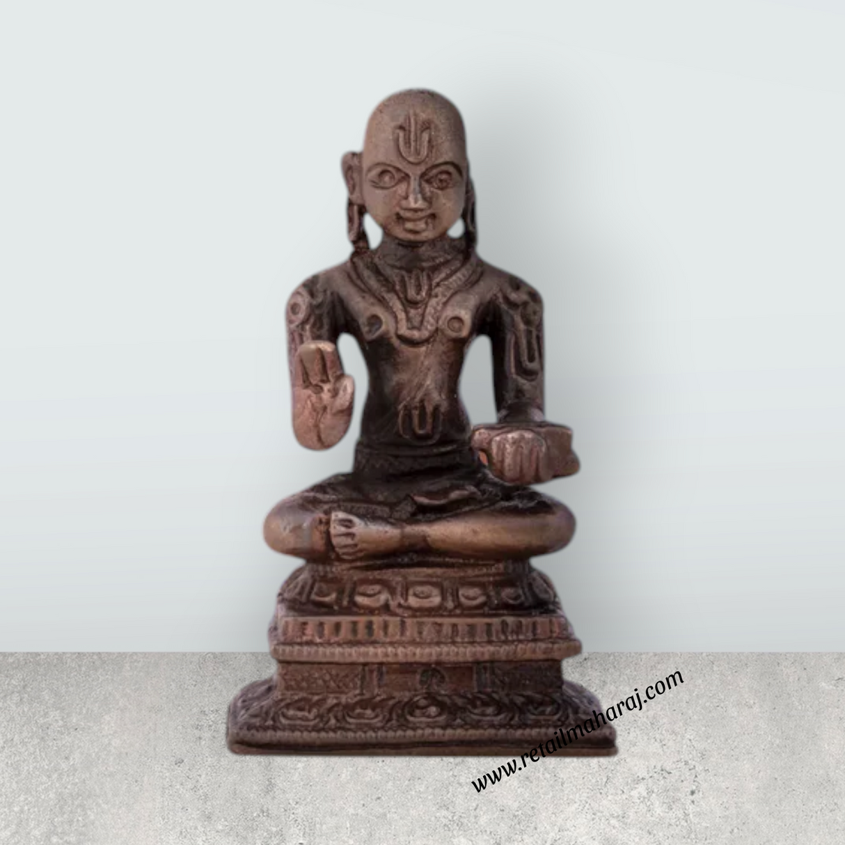 Desikar Statue - 2.5 x 1.5 Inches | Copper Statue/ Desikar Idol for Home/ 95 Gms Approx - Retail Maharaj