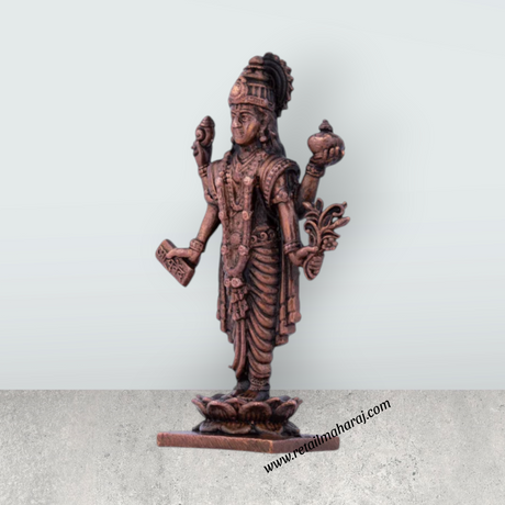 Dhanvantari Statue - 2.75 x 1.5 Inches | Copper Idol/ Dhanvantari Idol for Pooja/ 70 Gms Approx - Retail Maharaj
