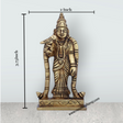 Meenakshi Amman Statue - 3.75 x 2 Inches | Antique Brass Idol/ Meenakshi Amman Idol for Pooja/ 220 Gms Approx - Retail Maharaj