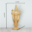 Balaji Murti – 3.25 x 1.5 Inches Copper Idol Gold Polish Balaji Standing Statue for Pooja - Retail Maharaj