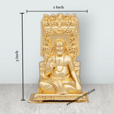 Raghavendra Swamy – 3 x 2 Inches Copper Idol Gold Polish Raghavendra Swamy Idol for Pooja - Retail Maharaj