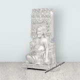 Raghavendra Swamy - 3 x 2 Inches | Copper Idol/ Silver Polish Raghavendra Swamy Idol for Pooja/ 115 Gms Approx - Retail Maharaj