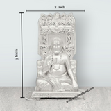 Raghavendra Swamy - 3 x 2 Inches | Copper Idol/ Silver Polish Raghavendra Swamy Idol for Pooja/ 115 Gms Approx - Retail Maharaj