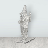 Balaji Murti - 2.5 x 1 Inches | Copper Idol/ Silver Polish Standing Balaji Statue for Pooja/ 35 Gms Approx - Retail Maharaj
