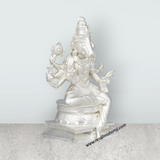 Varahi Idol with 8 Hands - 2 x 1 Inches | Copper Idol/ Silver Polish Varahi Statue for Pooja/ 35 Gms Approx - Retail Maharaj
