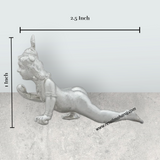 Crawling Krishna Idol - 1 x 2.5 Inches | Copper Idol/ Silver Polish Krishnan Statue for Pooja/ 35 Gms Approx - Retail Maharaj