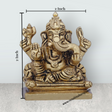 Ganesh Murti - 2 x 2 Inches | Antique Brass Idol/ Ganapati Idol for Pooja/ 190 Gms Approx - Retail Maharaj