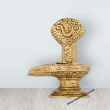 Shivling Idol - 3 x 2.5 Inches | Antique Brass Statue/ Sivalingam Statue - Retail Maharaj
