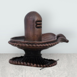 Shiv Ling Murti - 1.5 x 2.5 Inches | Copper Shiva Lingam Statue/ Shiva Lingam Idol for Pooja - Retail Maharaj