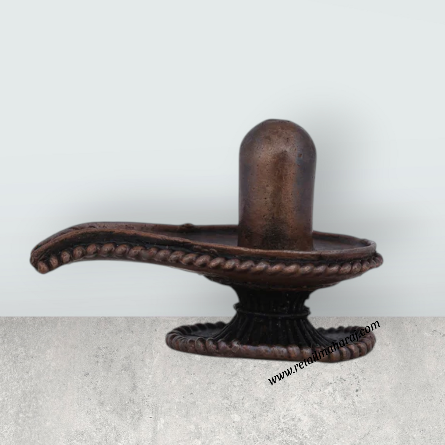 Shiv Ling Murti - 1.5 x 2.5 Inches | Copper Shiva Lingam Statue/ Shiva Lingam Idol for Pooja - Retail Maharaj