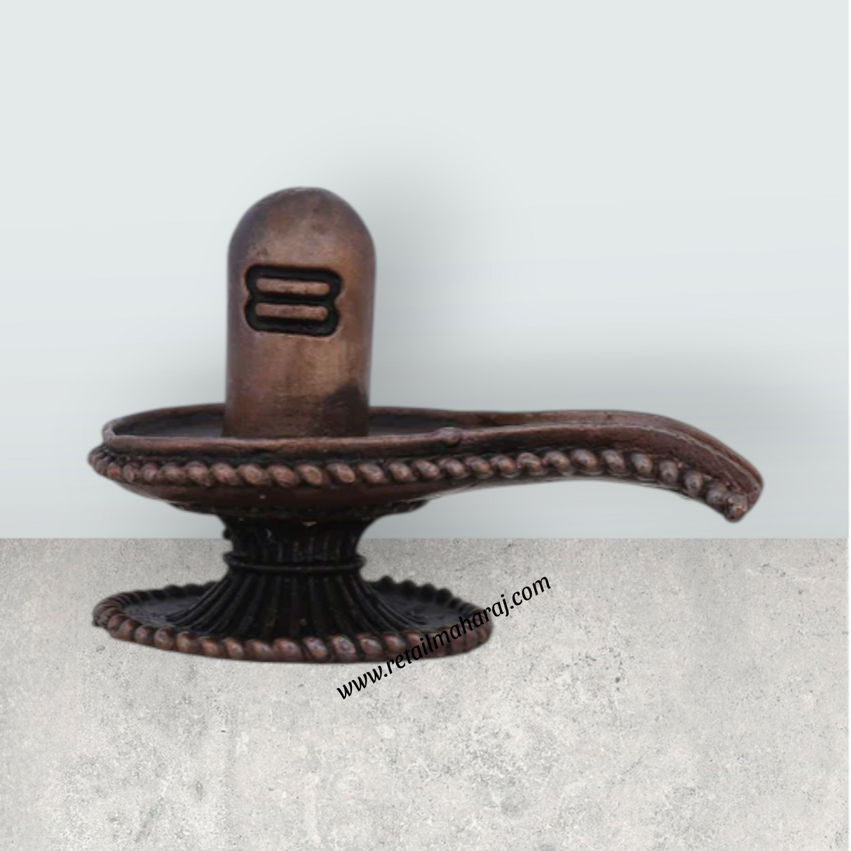 Shiv Ling Murti - 1.5 x 2.5 Inches | Copper Shiva Lingam Statue/ Shiva Lingam Idol for Pooja - Retail Maharaj