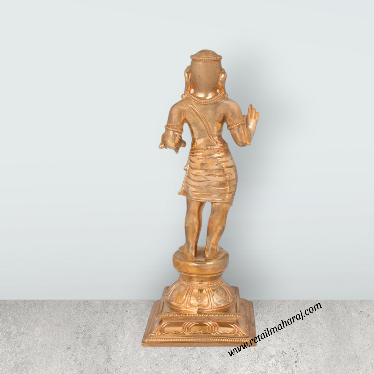 Manikkavacakar Murti - 10 x 4 Inches | Panchaloha Idol / Manickavasagar Statue for Pooja Room - Retail Maharaj