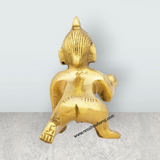 Crawling Krishna Murti - 1.5 X 1 Inches | Brass Krishna Idol/ Krishna Statue/ Laddu Gopal Murti For Worship - Retail Maharaj