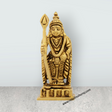 Murugan Statue Standing On Base - 3 x 1.5 Inches | Antique Brass Idol/ Kartikeya Statue for Pooja - Retail Maharaj