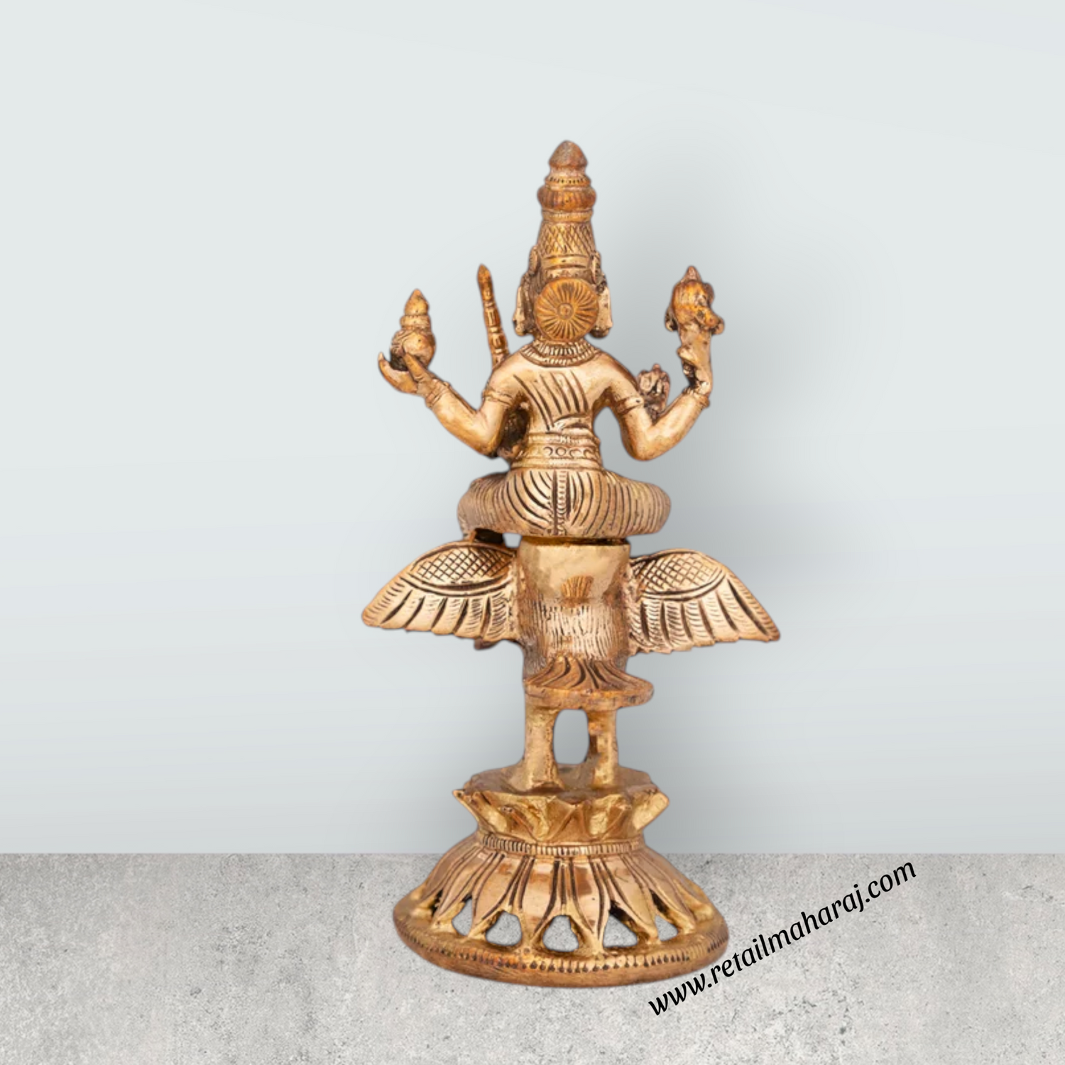 Lakshmi Sitting On Owl Base Murti - 5.5 x 3 Inches | Panchaloha Idol / Lakshmi Statue For Pooja - Retail Maharaj